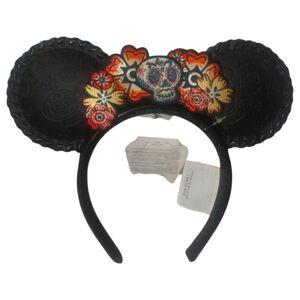 Disney Parks Pixar Coco Floral Sugar Skull Minnie Ear Headband for Adults